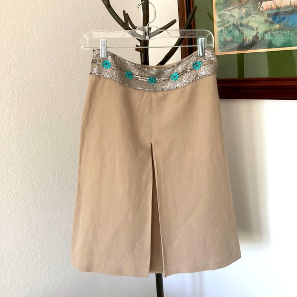 Victoria Secret Vintage Linen Blend Skirt Size 2 - Picture 1 of 10